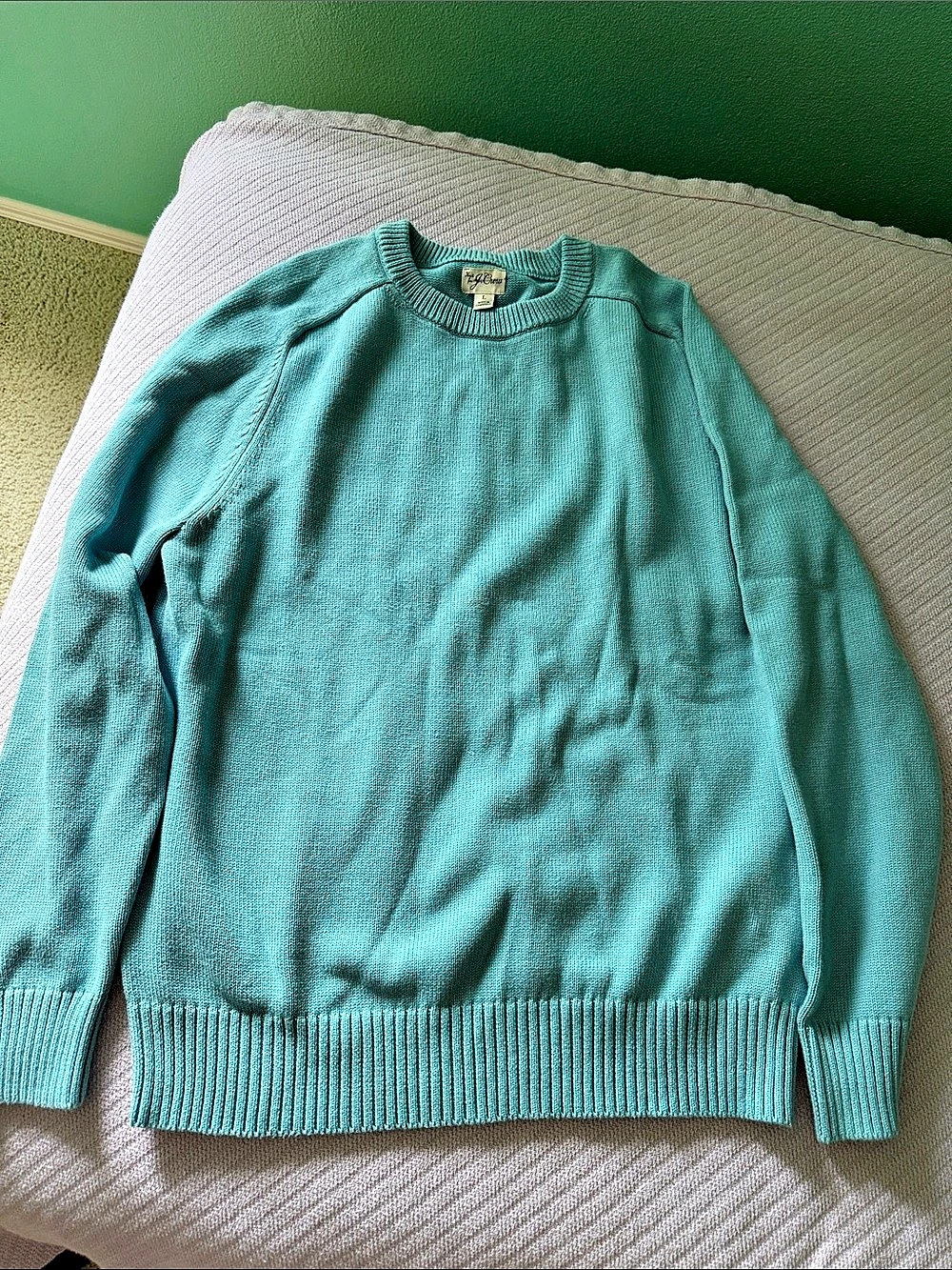 J Crew Neck Cotton Sweater Size L